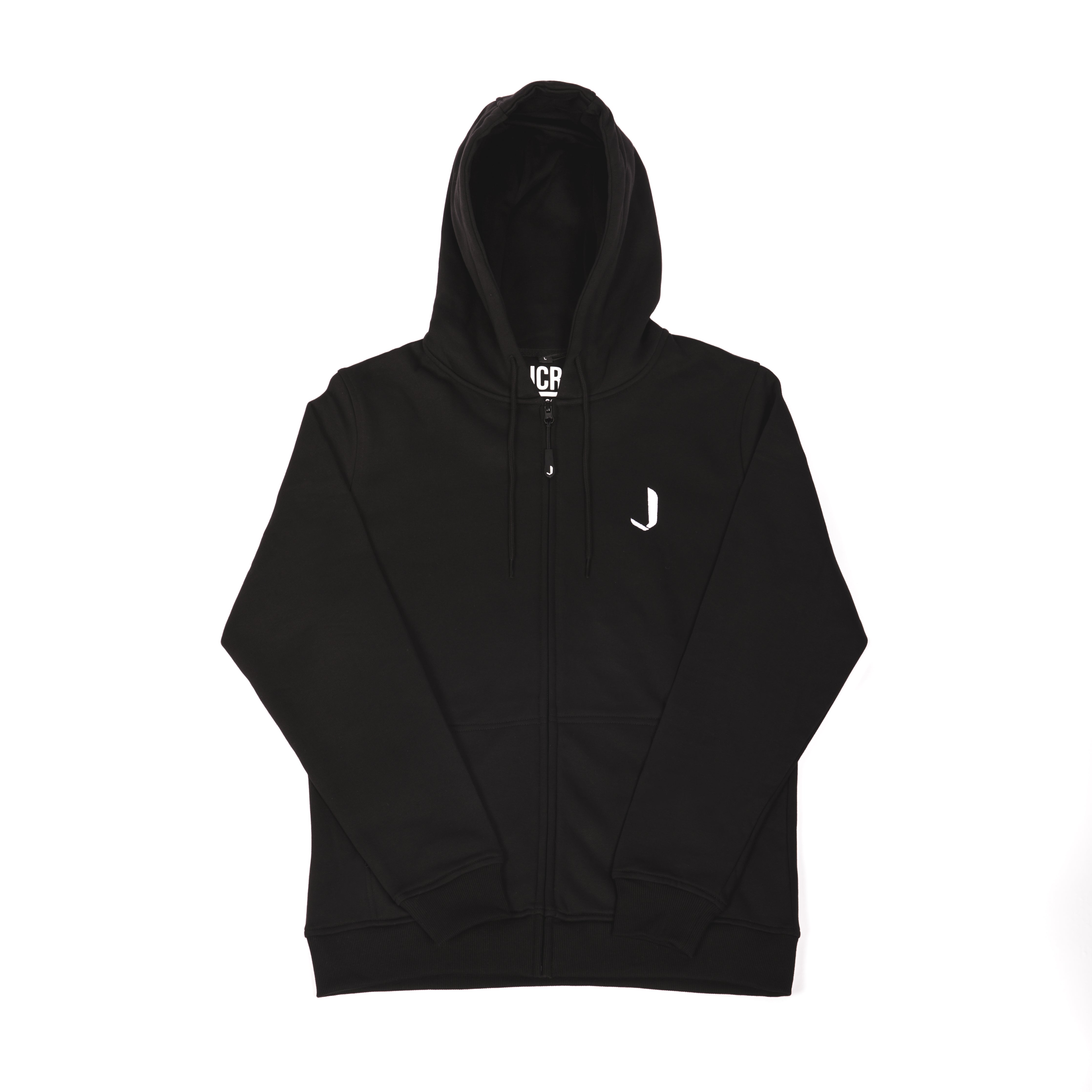 Sweat à capuche zippé coupe régulière JCR Essentials - Noir