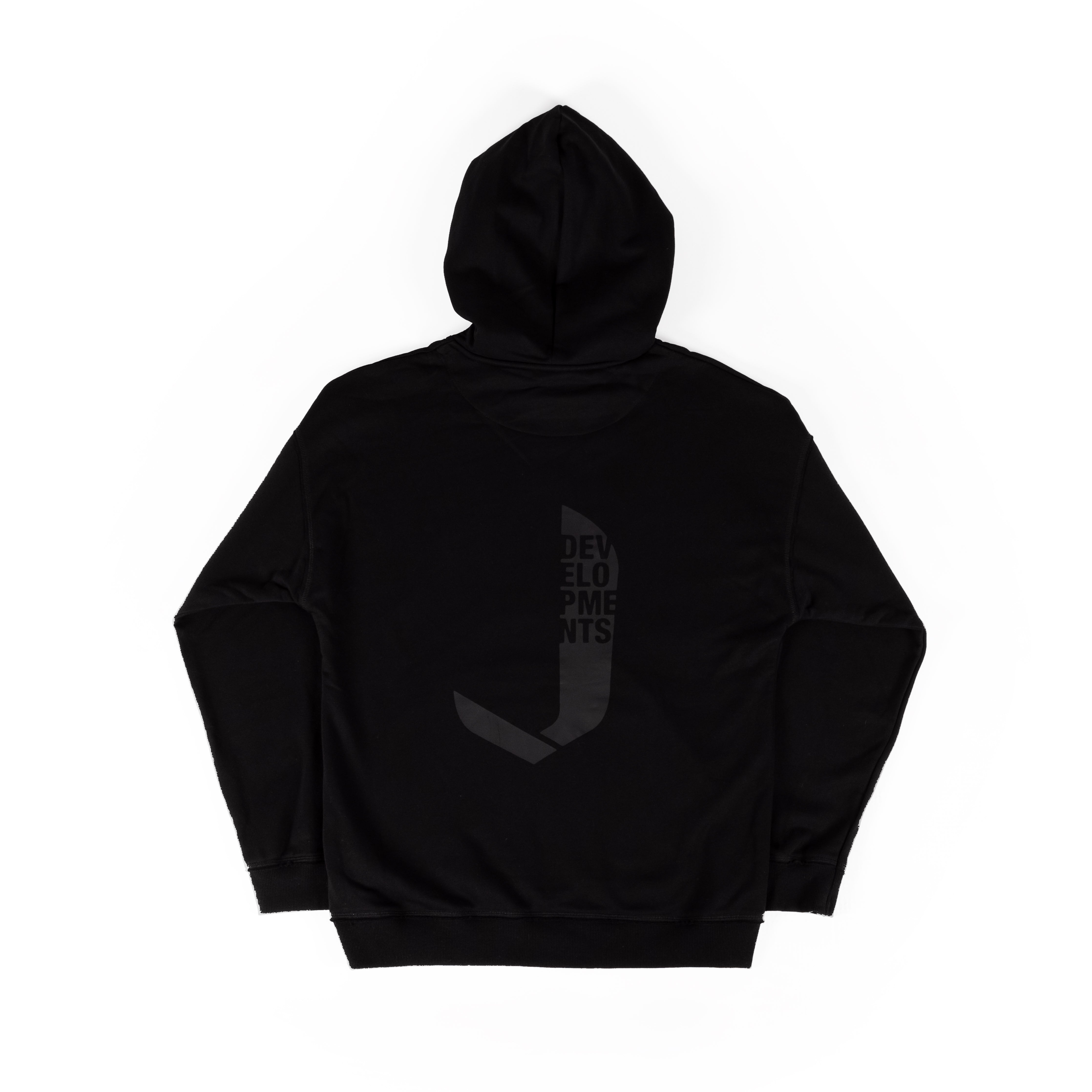 SCHWARZER ÜBERGROßER HOODIE